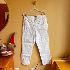Hannah White Cropped Denim Jeans Size 12